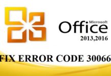Error Code 30066 in Microsoft Office