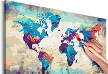 Ingredients of a paint by numbers tool kit