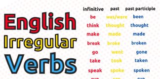the irregular verbs