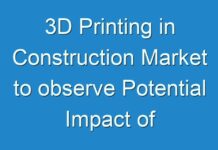 3D Printing in Construction Market to observe Potential Impact of Coronavirus (COVID19), Industry Dynamics and Future Growth, 2019 -2027