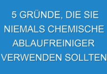 5 GRÜNDE, DIE SIE NIEMALS CHEMISCHE ABLAUFREINIGER VERWENDEN SOLLTEN