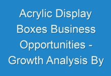 Acrylic Display Boxes Business Opportunities – Growth Analysis By Manufacturers, Regions, Type And Application