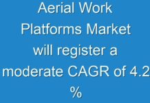 Aerial Work Platforms Market will register a moderate CAGR of 4.2 % between 2019 and 2029 to reach a valuation of US$ 8.6 Billion