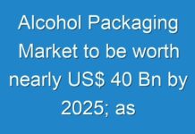 Alcohol Packaging Market to be worth nearly US$ 40 Bn by 2025; as COVID-19 Pandemic Continues to Expand Quickly