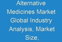 Alternative Medicines Market Global Industry Analysis, Market Size, Opportunities And Forecast 2025