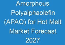 Amorphous Polyalphaolefin (APAO) for Hot Melt Market Forecast 2027