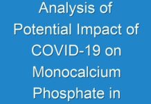 Analysis of Potential Impact of COVID-19 on Monocalcium Phosphate in food and beverage industry
