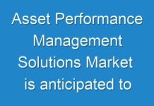 Asset Performance Management Solutions Market is anticipated to reach a revenue of US$ 250 Bn by the end of 2030