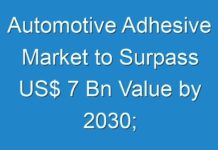Automotive Adhesive Market to Surpass US$ 7 Bn Value by 2030; COVID-19 Pandemic Set to Drop Sales