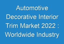 Automotive Decorative Interior Trim Market 2024 : Worldwide Industry Analysis and New Market Opportunities Explored