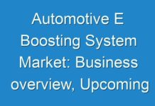 Automotive E Boosting System Market: Business overview, Upcoming Trends and Top Company Analysis Forecast – 2030