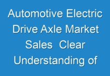 Automotive Electric Drive Axle Market Sales Clear Understanding of The Competitive Landscape and Key Product Segments 2017 – 2025