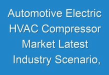 Automotive Electric HVAC Compressor Market Latest Industry Scenario, Trends, Restrain & Future Forecast 2027
