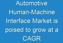 Automotive Human-Machine Interface Market is poised to grow at a CAGR of ~7%