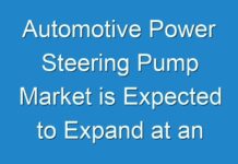 Automotive Power Steering Pump Market is Expected to Expand at an Impressive Rate by 2028