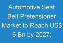 Automotive Seat Belt Pretensioner Market to Reach US$ 6 Bn by 2027; New TMR Report Explores Impact of COVID-19 Outbreak on Market