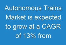 Autonomous Trains Market is expected to grow at a CAGR of 13% from 2019 to 2027; COVID-19 Pandemic Set to Drop Sales