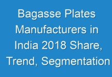 Bagasse Plates Manufacturers in India 2018 Share, Trend, Segmentation And Forecast To 2028