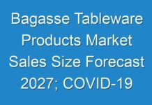 Bagasse Tableware Products Market Sales Size Forecast 2027; COVID-19 to Affect Future Growth Trajectory