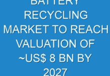 BATTERY RECYCLING MARKET TO REACH VALUATION OF ~US$ 8 BN BY 2027