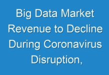 Big Data Market Revenue to Decline During Coronavirus Disruption, Stakeholders to Realign Their Growth Strategies