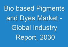 Bio based Pigments and Dyes Market – Global Industry Report, 2030