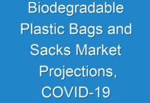 Biodegradable Plastic Bags and Sacks Market Projections, COVID-19 Pandemic Shaping Global Demand by 2027