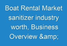 Boat Rental Market sanitizer industry worth, Business Overview & Forecast 2030