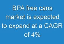 BPA free cans market is expected to expand at a CAGR of 4%