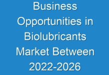 Business Opportunities in Biolubricants Market Between 2024-2026 Growth Rate, Industry Share and Regional Analysis