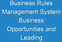 Business Rules Management System Business Opportunities and Leading Players Forecast To 2031