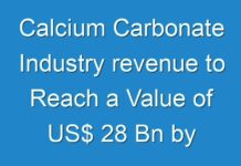 Calcium Carbonate Industry revenue to Reach a Value of US$ 28 Bn by 2027