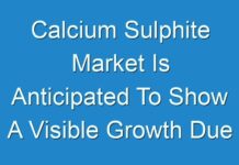 Calcium Sulphite Market Is Anticipated To Show A Visible Growth Due To Expansion In The Food Industry