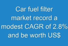 Car fuel filter market record a modest CAGR of 2.8% and be worth US$ 435 million by 2024, Fact.MR estimates