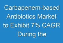 Carbapenem-based Antibiotics Market to Exhibit 7% CAGR During the Forecast Period 2019 – 2029