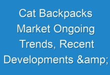 Cat Backpacks Market Ongoing Trends, Recent Developments & Forecast till 2031