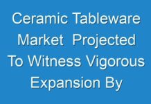 Ceramic Tableware Market Projected To Witness Vigorous Expansion By 2031