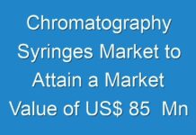Chromatography Syringes Market to Attain a Market Value of US$ 85 Mn Towards the End of 2024