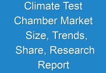 Climate Test Chamber Market Size, Trends, Share, Research Report Study, Regional and Industry Analysis, Forecast to 2027