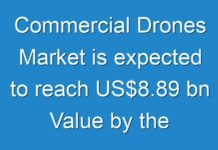 Commercial Drones Market is expected to reach US$8.89 bn Value by the end of 2025