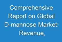 Comprehensive Report on Global D-mannose Market: Revenue, Opportunities and Key Insights
