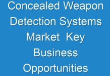 Concealed Weapon Detection Systems Market Key Business Opportunities Along With Potential Challenges 2030