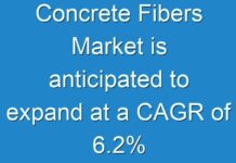 Concrete Fibers Market is anticipated to expand at a CAGR of 6.2% from 2018 to 2026