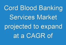 Cord Blood Banking Services Market projected to expand at a CAGR of 10.9% from 2019 to 2027