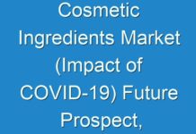 Cosmetic Ingredients Market (Impact of COVID-19) Future Prospect, Forecast, Demand and Recent Growth by 2030