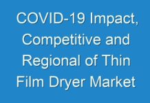 COVID-19 Impact, Competitive and Regional of Thin Film Dryer Market Analysis till 2030