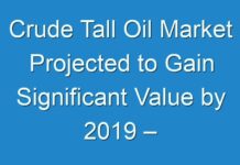 Crude Tall Oil Market Projected to Gain Significant Value by 2019 – 2027