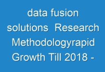 data fusion solutions Research Methodologyrapid Growth Till 2018 – 2026