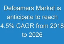 Defoamers Market is anticipate to reach 4.5% CAGR from 2018 to 2026