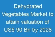 Dehydrated Vegetables Market to attain valuation of US$ 90 Bn by 2028